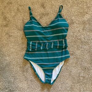 Striped One Piece Swimsuit